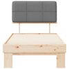 vidaXL Letto con Testiera Rivestita Grigio chiaro 90 x 190 cm