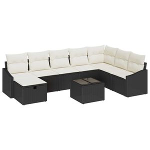 vidaXL Set di divani con cuscino 8 pcs polyrattan