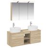 vidaXL Set di mobili per il bagno 4 pcs Rovere Sonoma