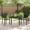 vidaXL Set da Pranzo per Giardino 3 pcs Nero