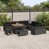vidaXL Set Divano da Giardino con cuscino con cuscino 13 pcs Nero