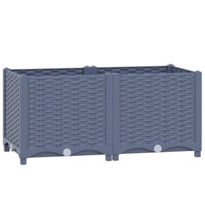 vidaXL Fioriera Rialzata 80x40x38 cm in Polipropilene