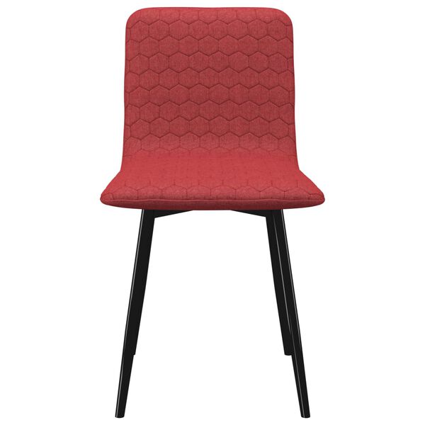 vidaXL Sedie da Pranzo 2 pz Rosso Vino in Tessuto