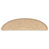 vidaXL Tappetini per scale 15 pz 56x17x3 cm Marrone chiaro Semicircolari