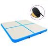 vidaXL Tappetino Ginnastica Gonfiabile con Pompa 200x200x10 cm PVC Blu