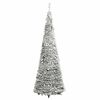 vidaXL Albero di Natale Artificiale Pop-up Neve Fioccata 50 LED 120 cm