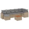 vidaXL Set Divano da Giardino 8 pz con Cuscini Beige in Polyrattan