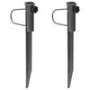 vidaXL Supporti Ombrellone con Picchetti 2pz 19x42 cm Acciaio Zincato