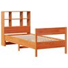 vidaXL Letto Libreria senza Materasso Marrone Cera 100x200 cm in Pino