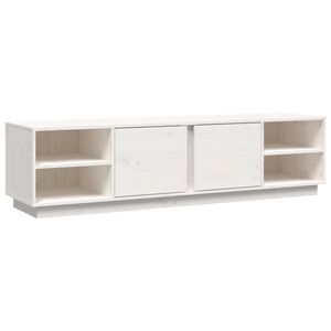 vidaXL Mobile Porta TV Bianco 156x40x40 cm in Legno Massello di Pino