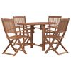 vidaXL Set da Pranzo da Giardino 5 pz in Legno Massello di Acacia