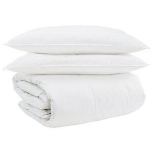 vidaXL Set di Piumoni con cuscino 3 pz Bianco Piuma d'anatra