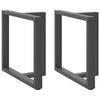 vidaXL Gambe per tavolo da pranzo a forma di T 2 pz Antracite 70x35x(72-73) cm Acciaio