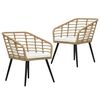 vidaXL Sedie da Giardino 2 pz con Cuscini in Polyrattan Rovere