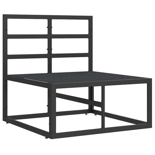 vidaXL Mobili da Esterno con cuscino con cuscino Nero Alluminio