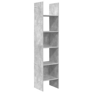 vidaXL Libreria Grigio Cemento 40x35x180 cm in Legno Multistrato