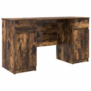 vidaXL Scrivania Rovere fumo Legno ingegnerizzato 140 x 49 x 76 cm