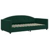 vidaXL Divano Letto con Materasso Verde Scuro 100x200 cm in Velluto