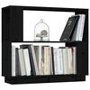 vidaXL Libreria/Divisorio Nero 80x25x70 cm in Legno Massello di Pino