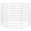 vidaXL Recinto per animali all'aperto 8 pannelli 54x100 cm in ferro zincato