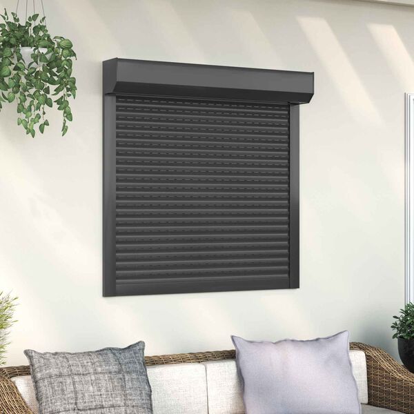 vidaXL Persiana a rullo Antracite 100 x 100 cm Alluminio e poliuretano