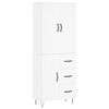 vidaXL Credenza Bianca 69,5x34x180 cm in Legno Multistrato
