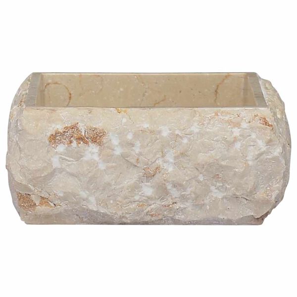 vidaXL Lavandino Crema 30x30x13 cm in Marmo