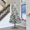 vidaXL Albero di Natale con 300 LED con supporto Bianco 300 cm PVC