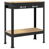 vidaXL Banchi da lavoro Nero 81 x 41 x 145 cm Legno multistrato