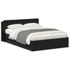 vidaXL Telaio del letto con storage con testiera Nero 160 x 200 cm