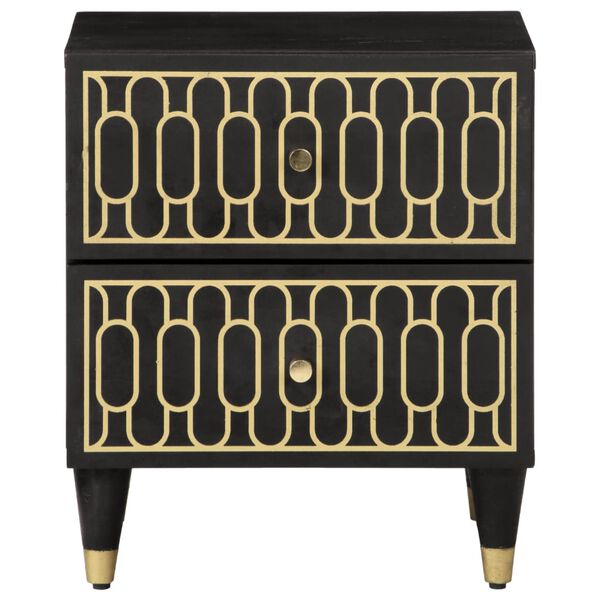 vidaXL Comodino 40x33x46 cm in Legno Massello di Mango