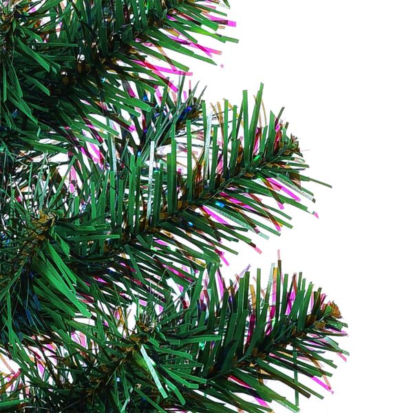 vidaXL Albero di Natale Artificiale Punte Iridescenti Verde 180 cm PVC