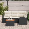 vidaXL Set Divano da Giardino 5 pcs Nero e bianco