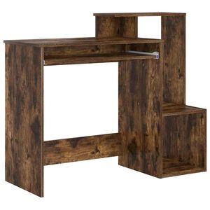 vidaXL Scrivania Rovere fum&eacute; 106 x 41 x 88.5 cm Legno ingegnerizzato