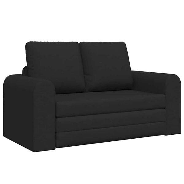 vidaXL Divano letto 60cm Nero Tessuto