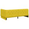 vidaXL Cornice del letto ad angolo Giallo 90 x 190 cm Velluto
