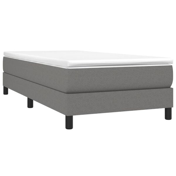 vidaXL Struttura Letto a Rete a Molle Grigio Scuro 100x200 cm Tessuto