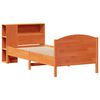 vidaXL Letto Libreria senza Materasso Marrone Cera 100x200 cm in Pino