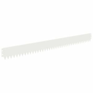 vidaXL Bordura per Prato 10 pz 103 x 10 cm Acciaio Bianco