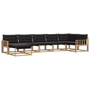vidaXL Set di divani da esterno 7 pz Bianco e Nero