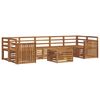 vidaXL Set divani 8 pcs Naturale Legno di Acacia Massello