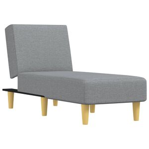 vidaXL Chaise Longue in Tessuto Grigio Chiaro