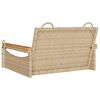 vidaXL Panchina a Dondolo Beige 63x62x40 cm in Polyrattan