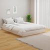 vidaXL Giroletto Bianco in Legno Massello 120x200 cm