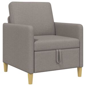 vidaXL Divano con Storage Tortora 72 x 78 x 87 cm Poliestere