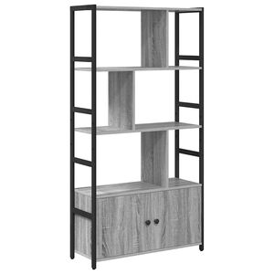 vidaXL Libreria Grigio sonoma 80 x 30 x 155,5 cm Legno multistrato