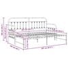 vidaXL Struttura per letto di giorno Nero 80 x 200 cm Acciaio