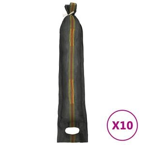 vidaXL Sacchi di Sabbia 10 pz Verde Scuro 103x25 cm in HDPE