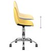vidaXL Sedie da Pranzo Girevoli 4 pz Gialle in Tessuto