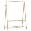 vidaXL Appendiabiti con Ripiani 132x45,5x150,5 cm in Bamb&ugrave;